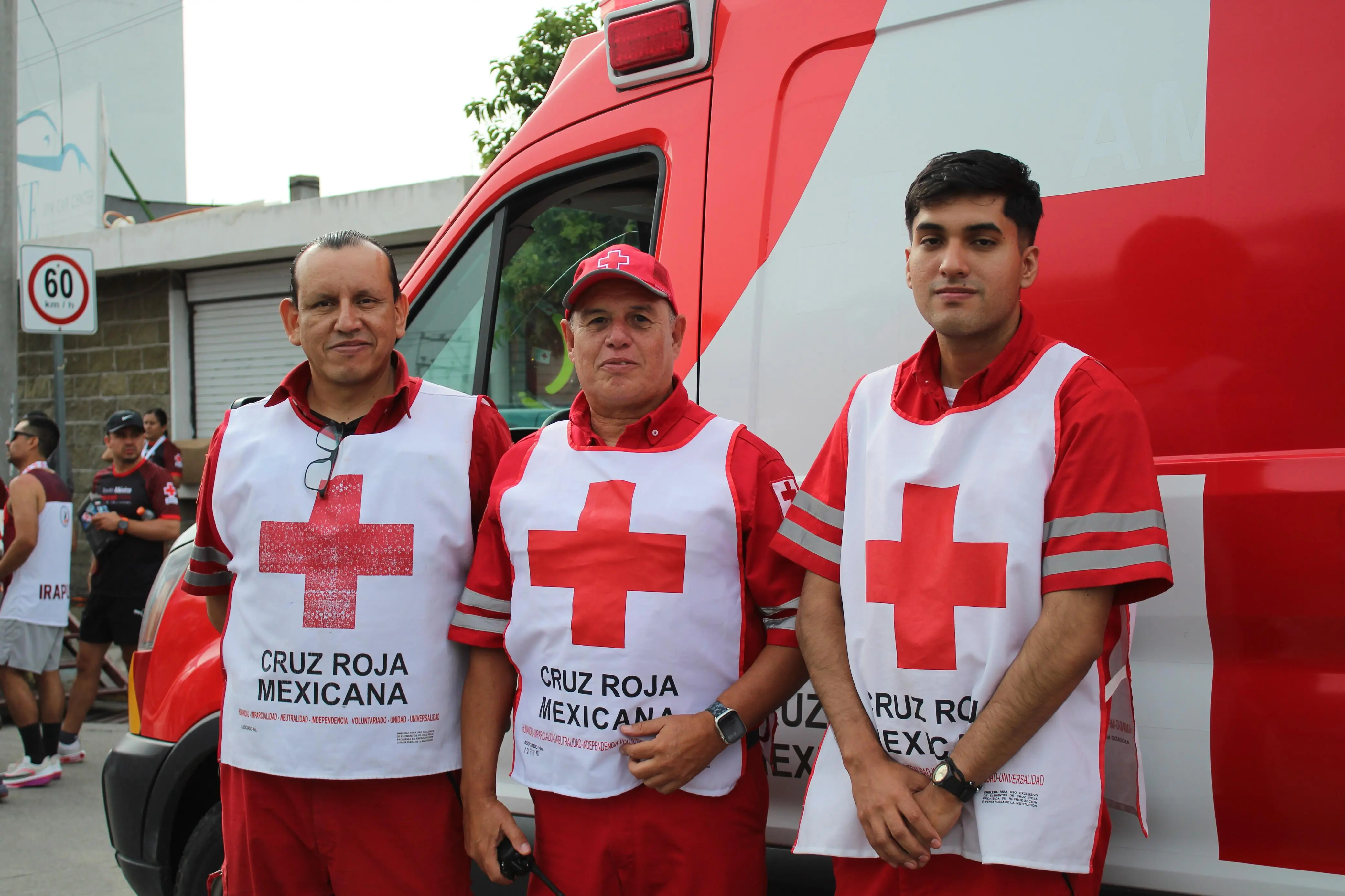 Paramédicos en la meta