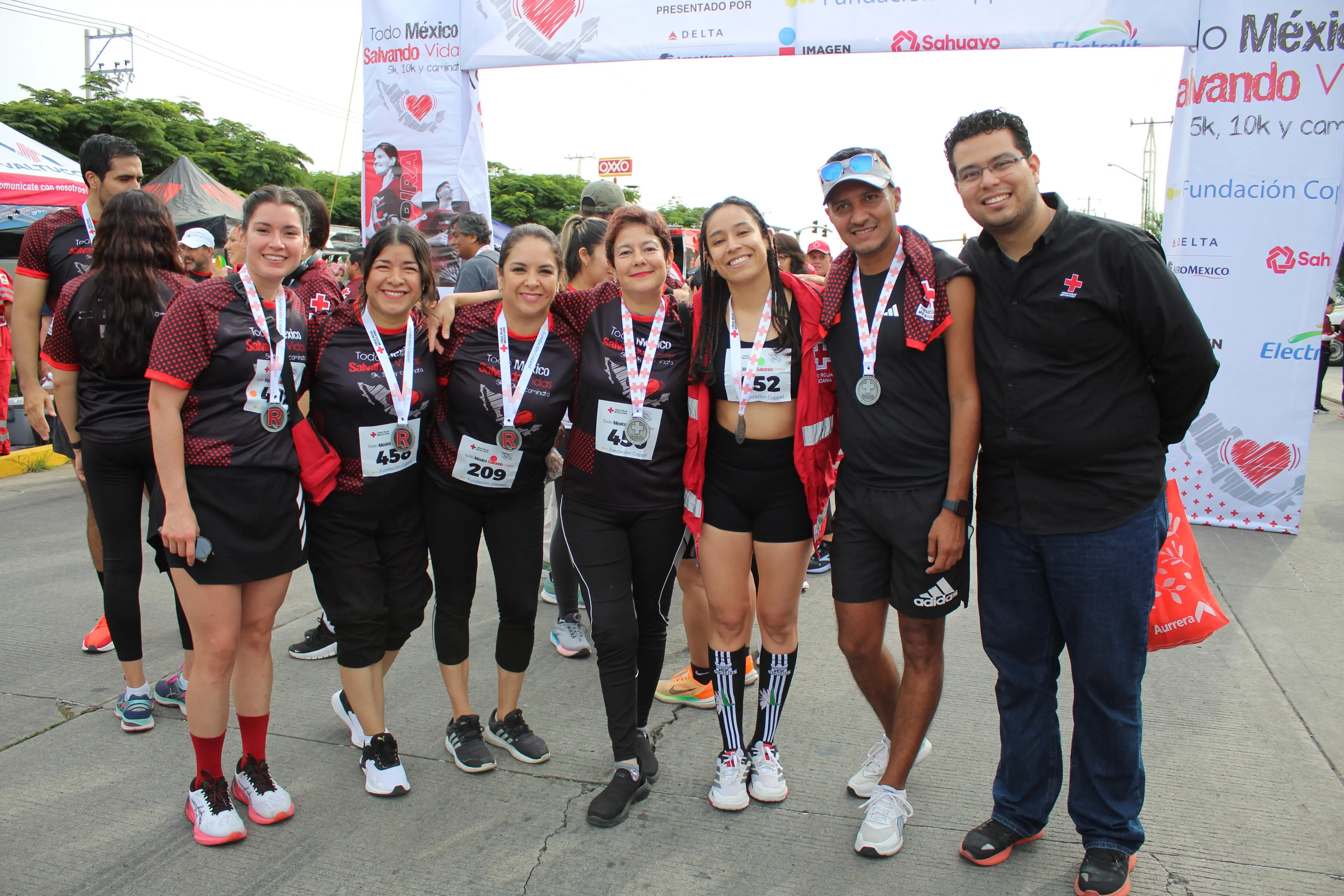 Participantes en la meta